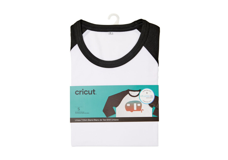 unisex adult t-shirt blank raglan in blackwhite