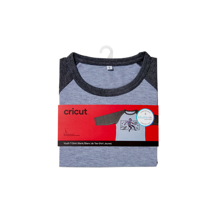 unisex youth t-shirt blank raglan in darklight heathered gray